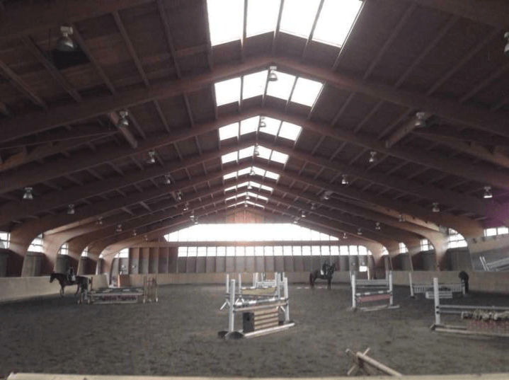 interior view of equestrian arena