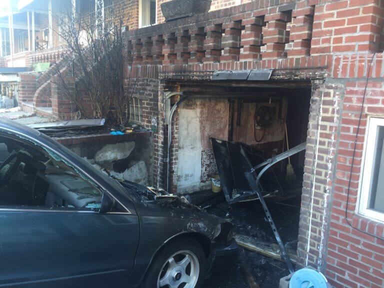 car fire left home damaged