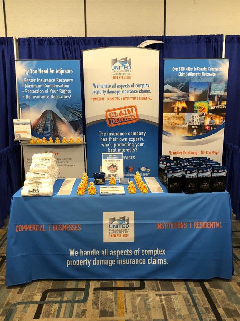 UPA booth, showing pamphlets, and other informational material