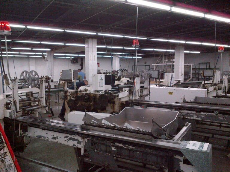 view of damaged interior of factory