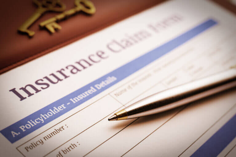 Homeowners insurance claim documents