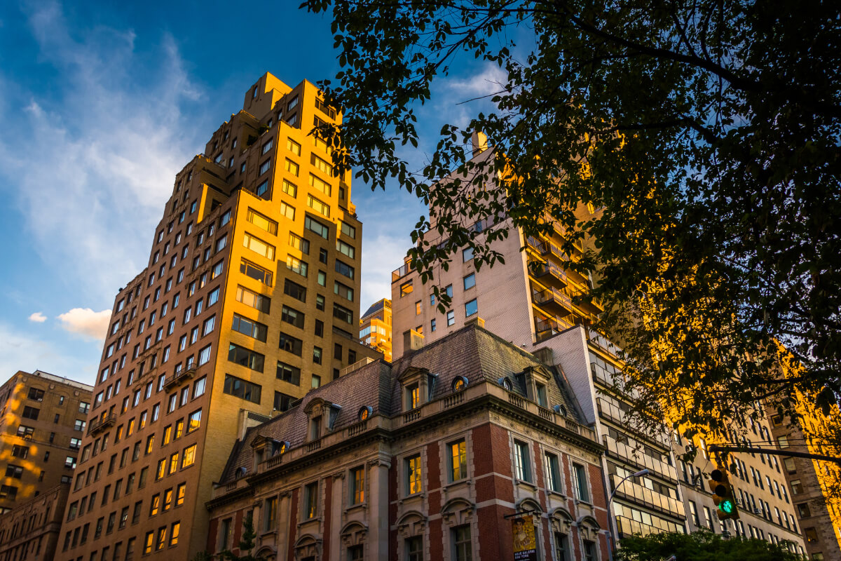 Evening Light On Old Buildings In Upper East Side Manhattan