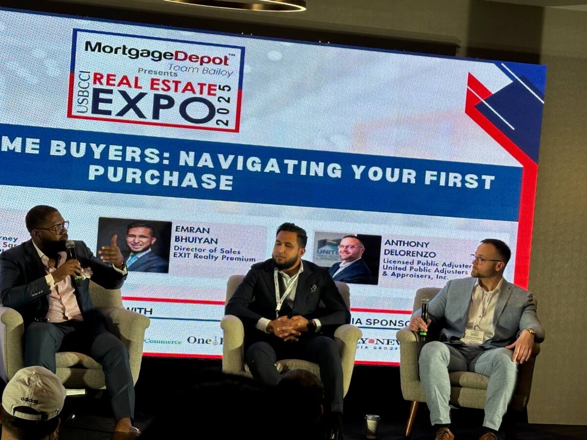 panelist of speaker talking at the Real Estate Expo 2025